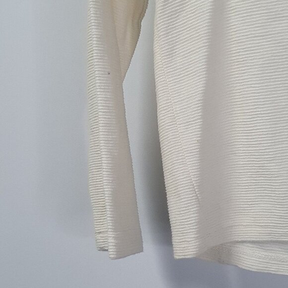 Madewell Texture and Thread Long Sleeve Ribbed Knit Crop Tie Front XS K4775 - Picture 5 of 11